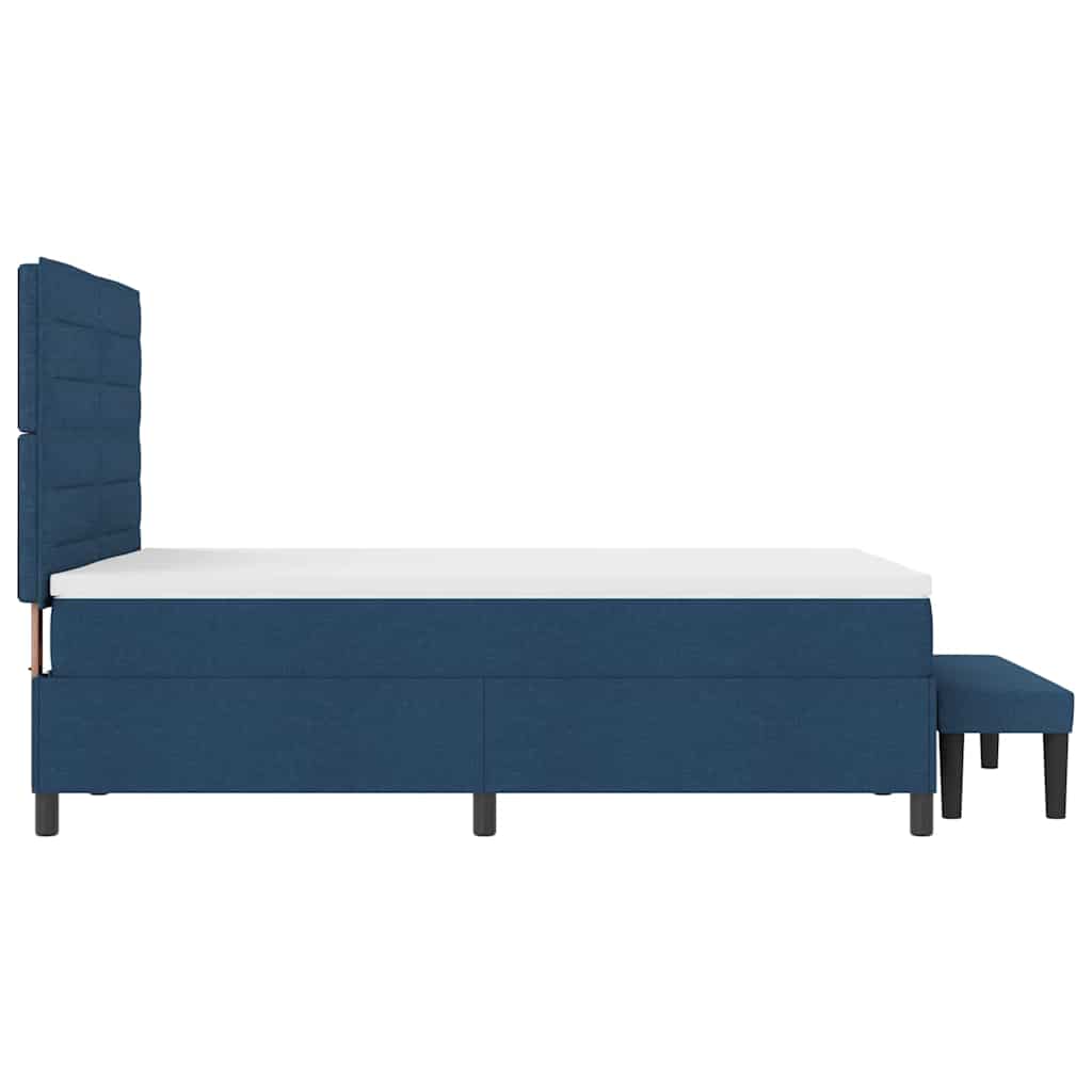 Letto a molle con testiera Blu 140 x 190 cm Tessuto | homemem39