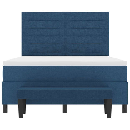 Letto a molle con testiera Blu 140 x 200 cm Tessuto | homemem39
