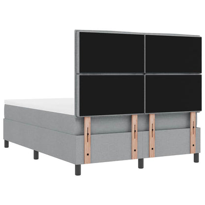 Letto a molle con testiera Grigio chiaro 160 x 200 cm Tessuto | homemem39