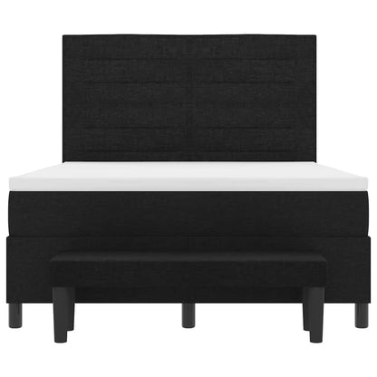 Letto a molle con testiera Nero 160 x 200 cm Tessuto | homemem39