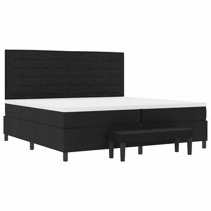 Letto a molle con materasso Nero 200 x 200 cm Tessuto | homemem39