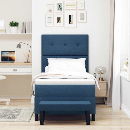 Letto a molle con testiera Blu 80 x 200 cm Tessuto | homemem39