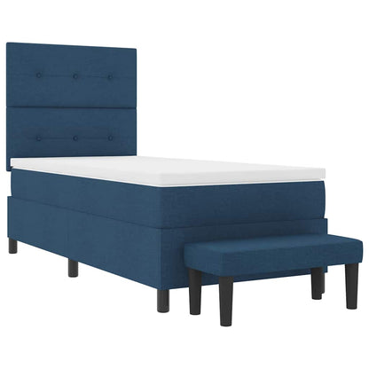 Letto a molle con testiera Blu 80 x 200 cm Tessuto | homemem39