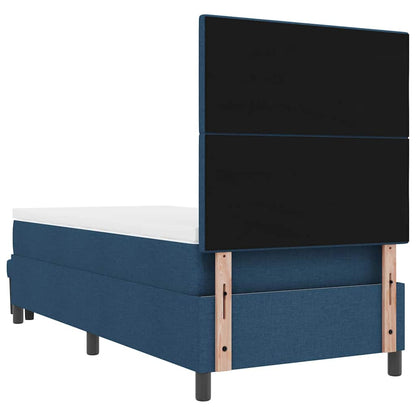 Letto a molle con testiera Blu 80 x 200 cm Tessuto | homemem39