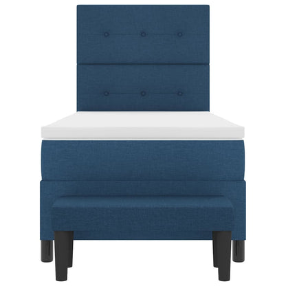 Letto a molle con testiera Blu 80 x 200 cm Tessuto | homemem39