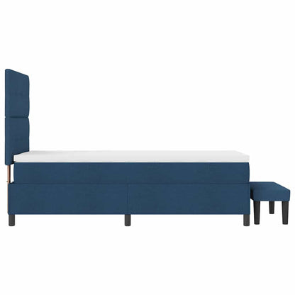 Letto a molle con testiera Blu 80 x 200 cm Tessuto | homemem39