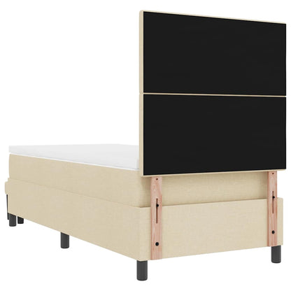 Letto a molle con testiera Crema 90 x 200 cm Tessuto | homemem39