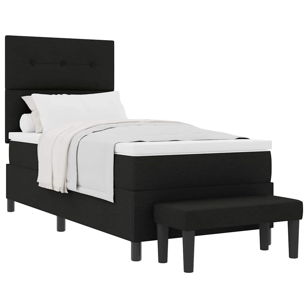 Letto a molle Nero 100 x 200 cm Tessuto & Legno multistrato - homemem39