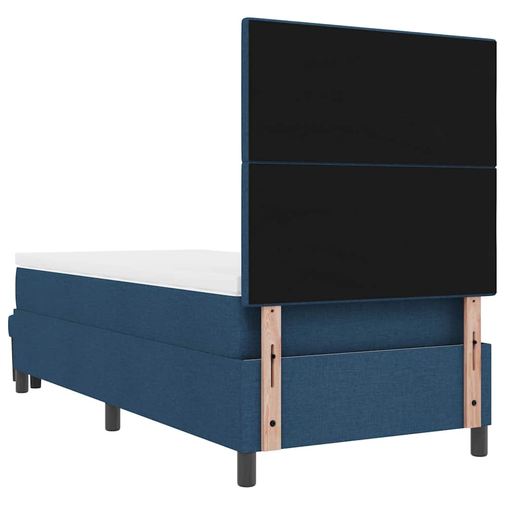Letto a molle con testiera Blu 100 x 200 cm Tessuto | homemem39