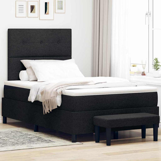 Letto a molle Nero 120 x 190 cm Tessuto & Legno multistrato - homemem39