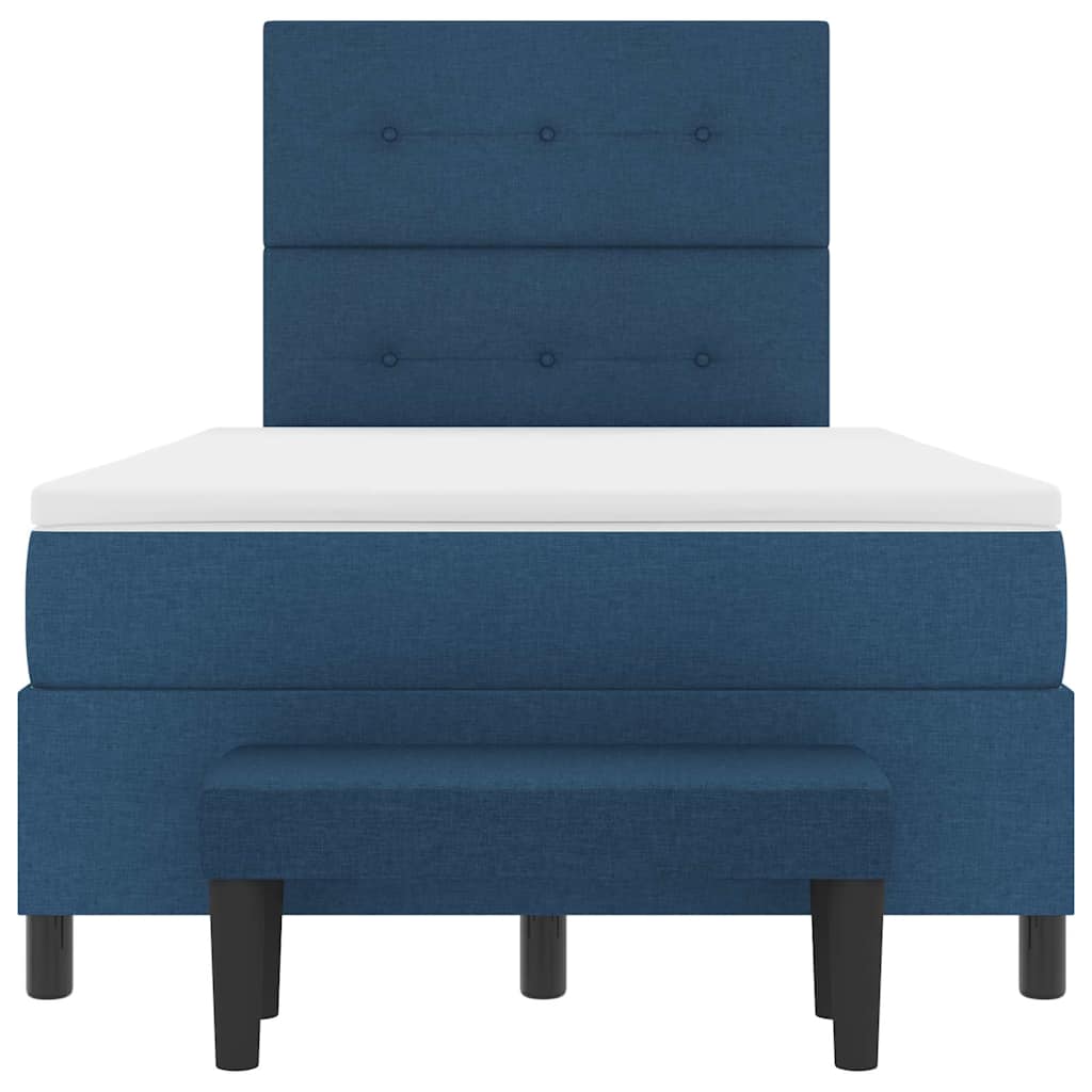 Letto a molle con testiera Blu 120 x 190 cm Tessuto | homemem39