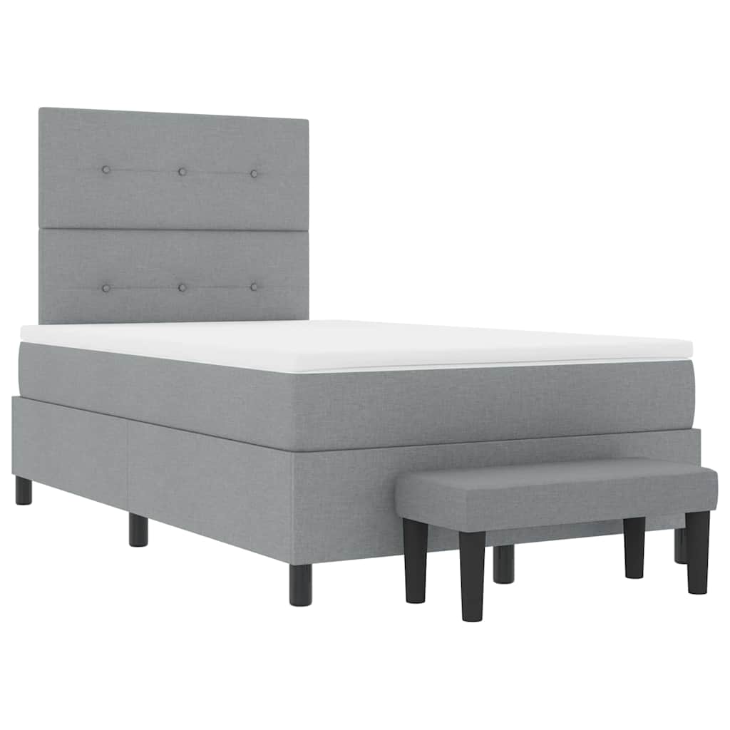Letto a molle con materasso Grigio chiaro 120 x 200 cm - homemem39