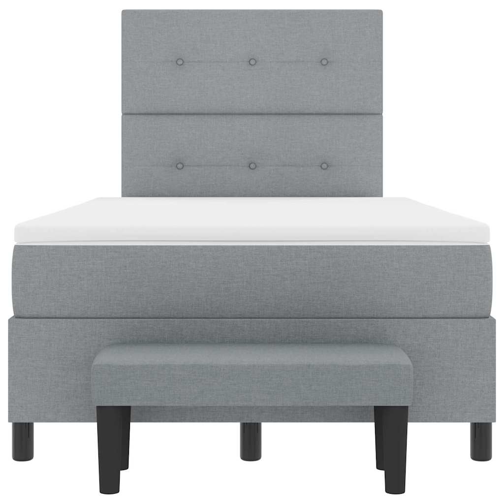 Letto a molle con materasso Grigio chiaro 120 x 200 cm - homemem39