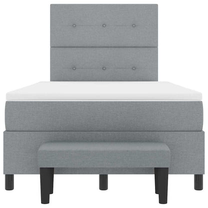 Letto a molle con materasso Grigio chiaro 120 x 200 cm - homemem39