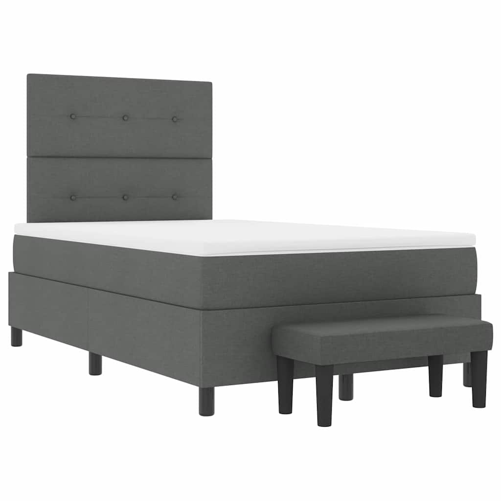Letto a molle con materasso Grigio scuro 120 x 200 cm - homemem39