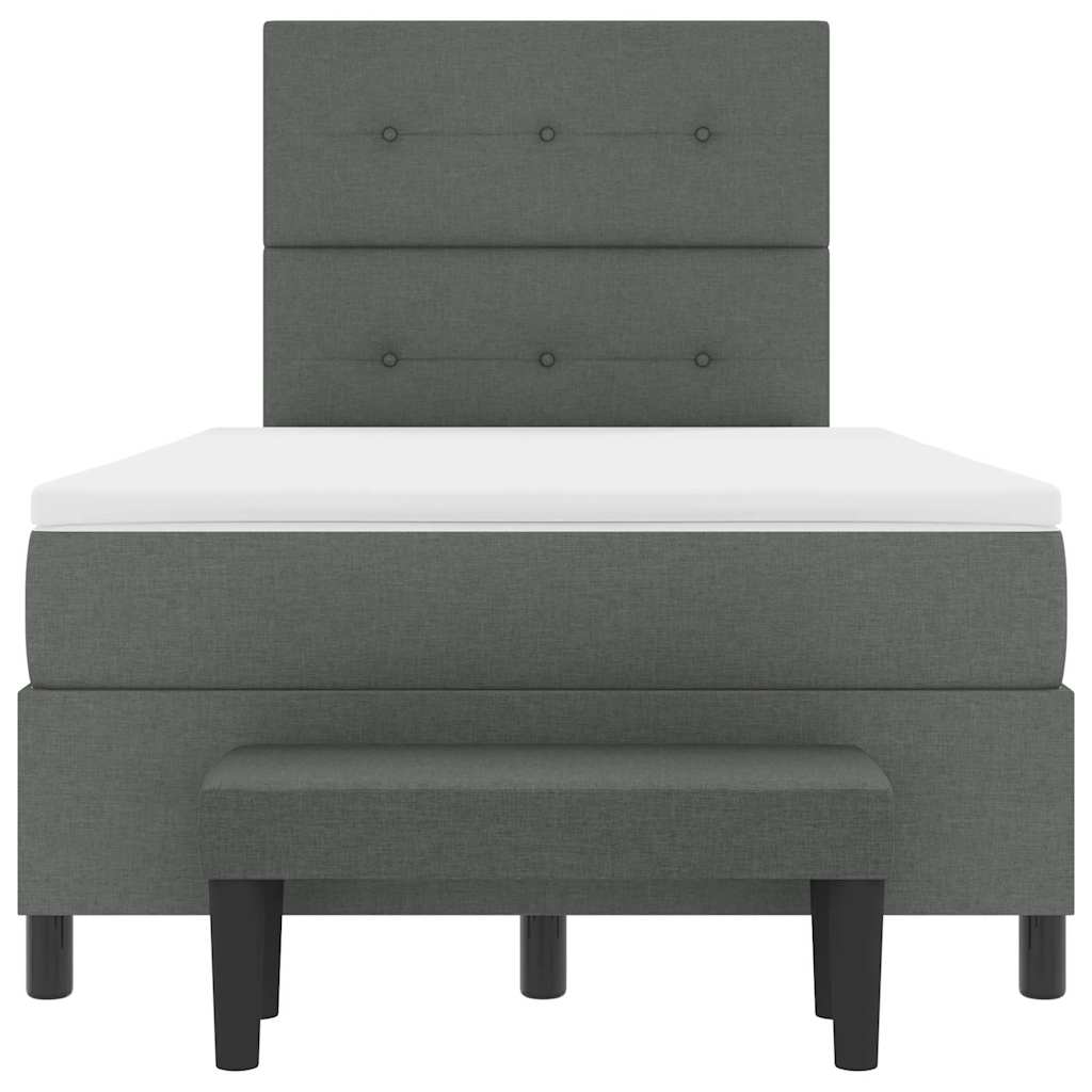 Letto a molle con materasso Grigio scuro 120 x 200 cm - homemem39