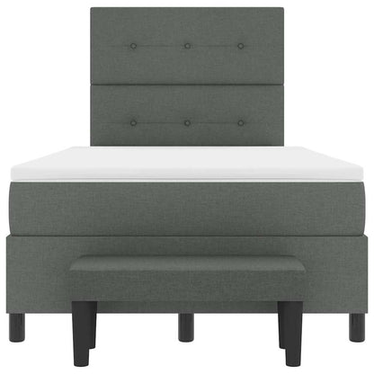 Letto a molle con materasso Grigio scuro 120 x 200 cm - homemem39