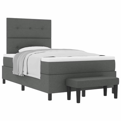 Letto a molle con materasso Grigio scuro 120 x 200 cm - homemem39