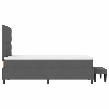 Letto a molle con materasso Grigio scuro 120 x 200 cm - homemem39