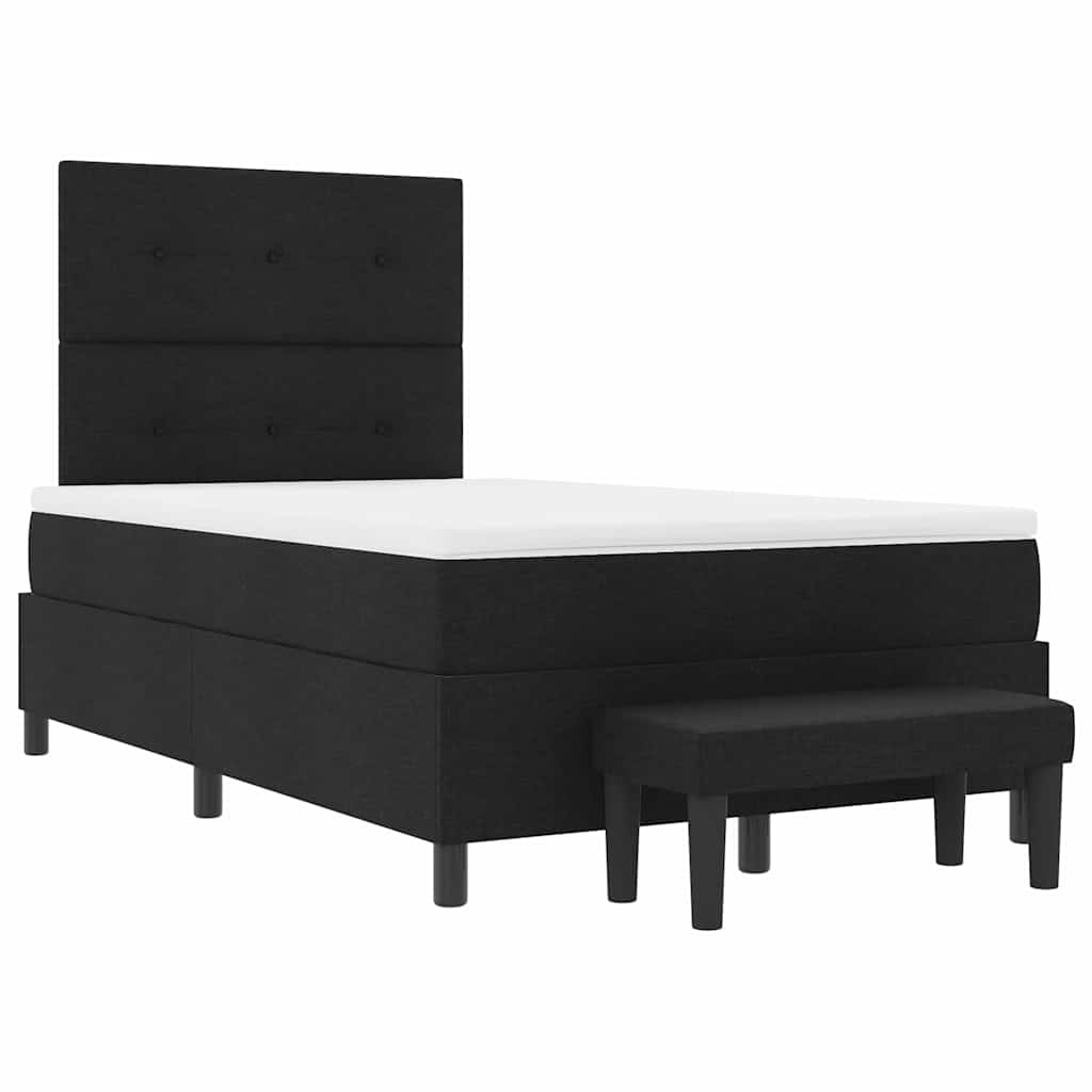 Letto a molle Nero 120 x 200 cm Tessuto & Legno multistrato - homemem39