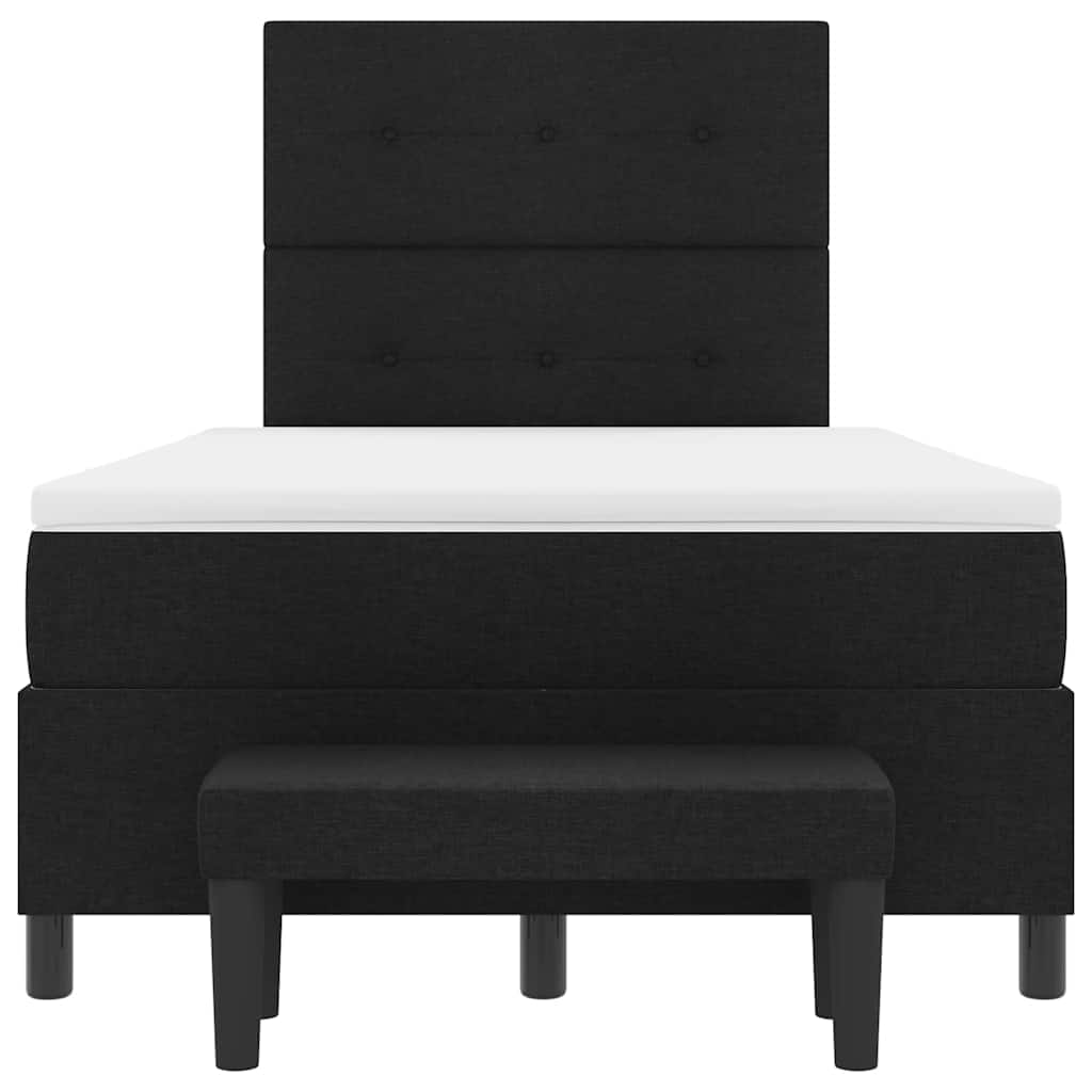 Letto a molle Nero 120 x 200 cm Tessuto & Legno multistrato - homemem39