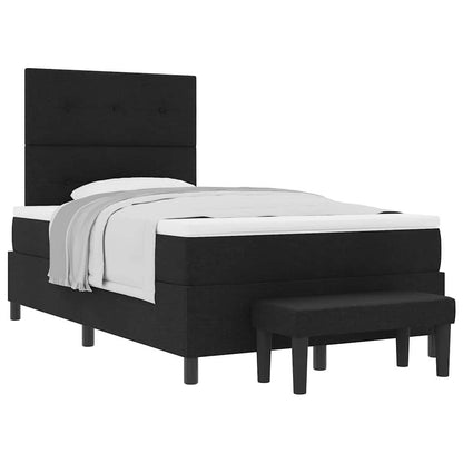 Letto a molle Nero 120 x 200 cm Tessuto & Legno multistrato - homemem39