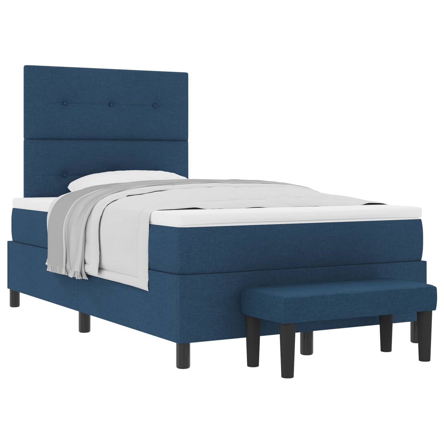 Letto a molle con testiera Blu 120 x 200 cm Tessuto | homemem39