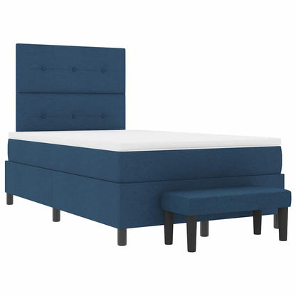 Letto a molle con testiera Blu 120 x 200 cm Tessuto | homemem39