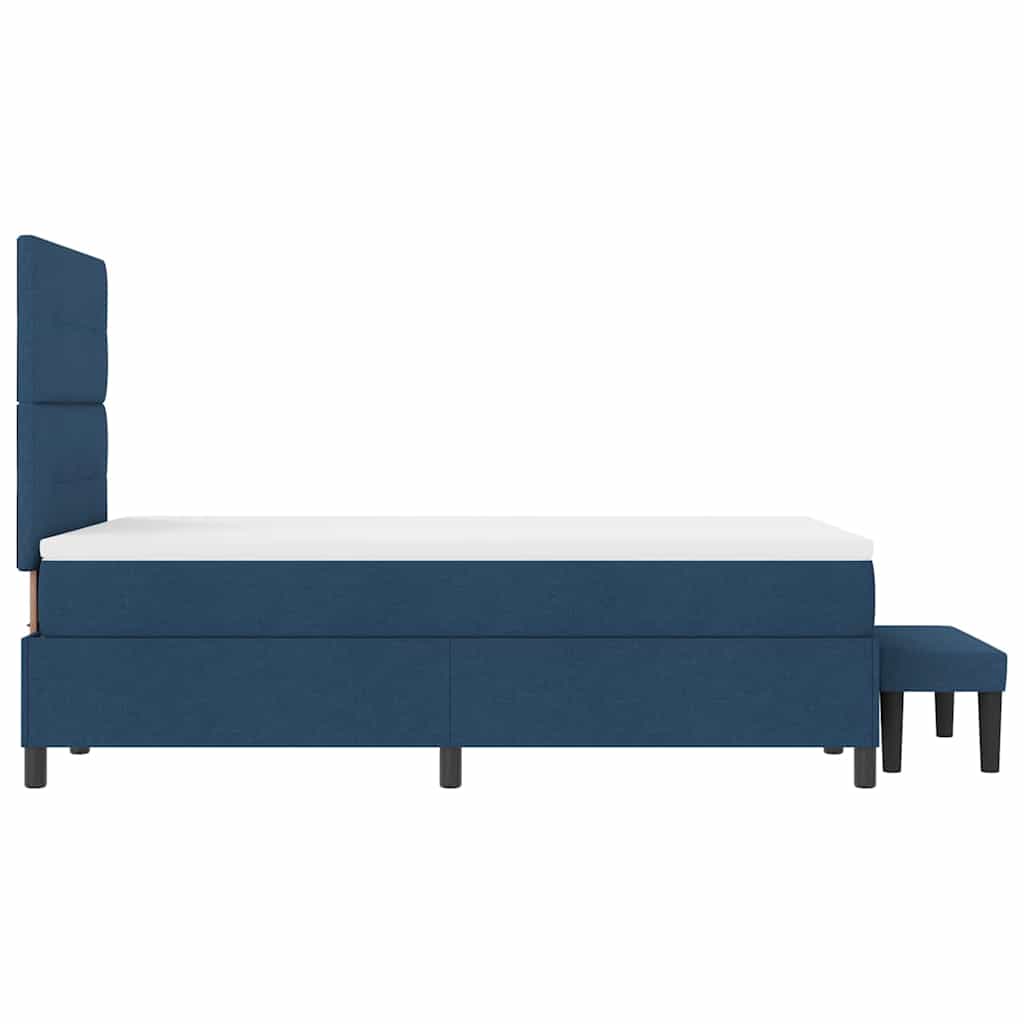 Letto a molle con testiera Blu 120 x 200 cm Tessuto | homemem39