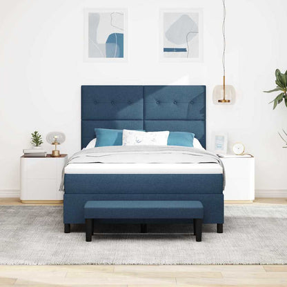 Letto a molle con testiera Blu 140 x 200 cm Tessuto | homemem39