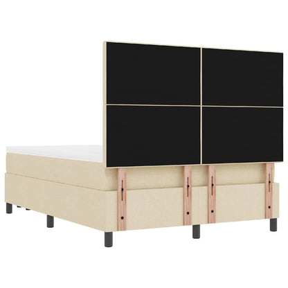 Letto a molle con testiera Crema 160 x 200 cm Tessuto | homemem39