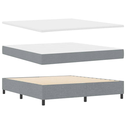 Letto a molle con testiera Grigio chiaro 180 x 200 cm Tessuto | homemem39