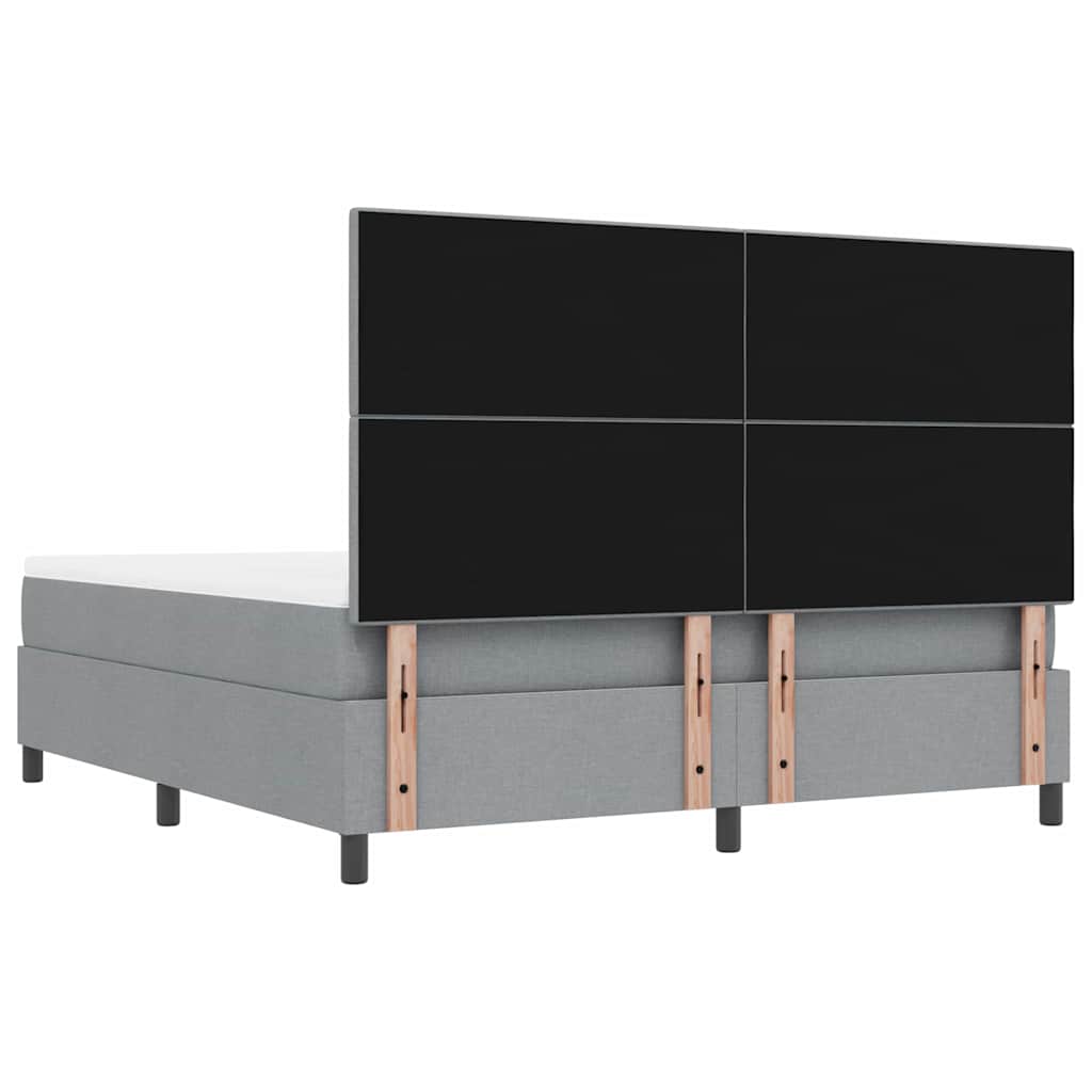 Letto a molle con testiera Grigio chiaro 180 x 200 cm Tessuto | homemem39