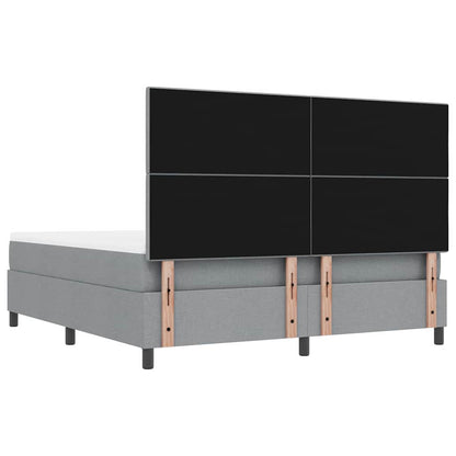 Letto a molle con testiera Grigio chiaro 180 x 200 cm Tessuto | homemem39
