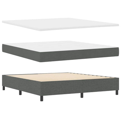 Letto a molle con testiera Grigio scuro 180 x 200 cm Tessuto | homemem39