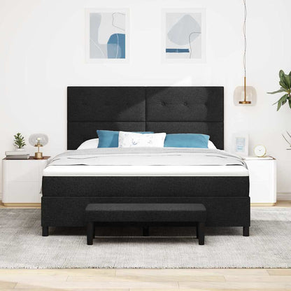 Letto a molle con testiera Nero 180 x 200 cm Tessuto | homemem39