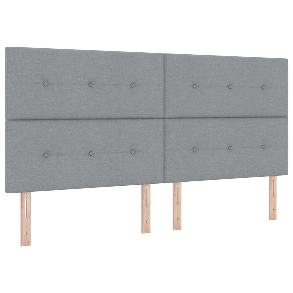 Letto a molle con materasso Grigio chiaro 200 x 200 cm - homemem39