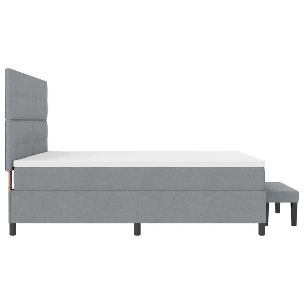 Letto a molle con materasso Grigio chiaro 200 x 200 cm - homemem39