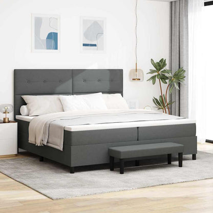 Letto a molle con materasso Grigio scuro 200 x 200 cm - homemem39
