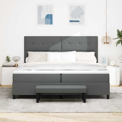 Letto a molle con materasso Grigio scuro 200 x 200 cm - homemem39