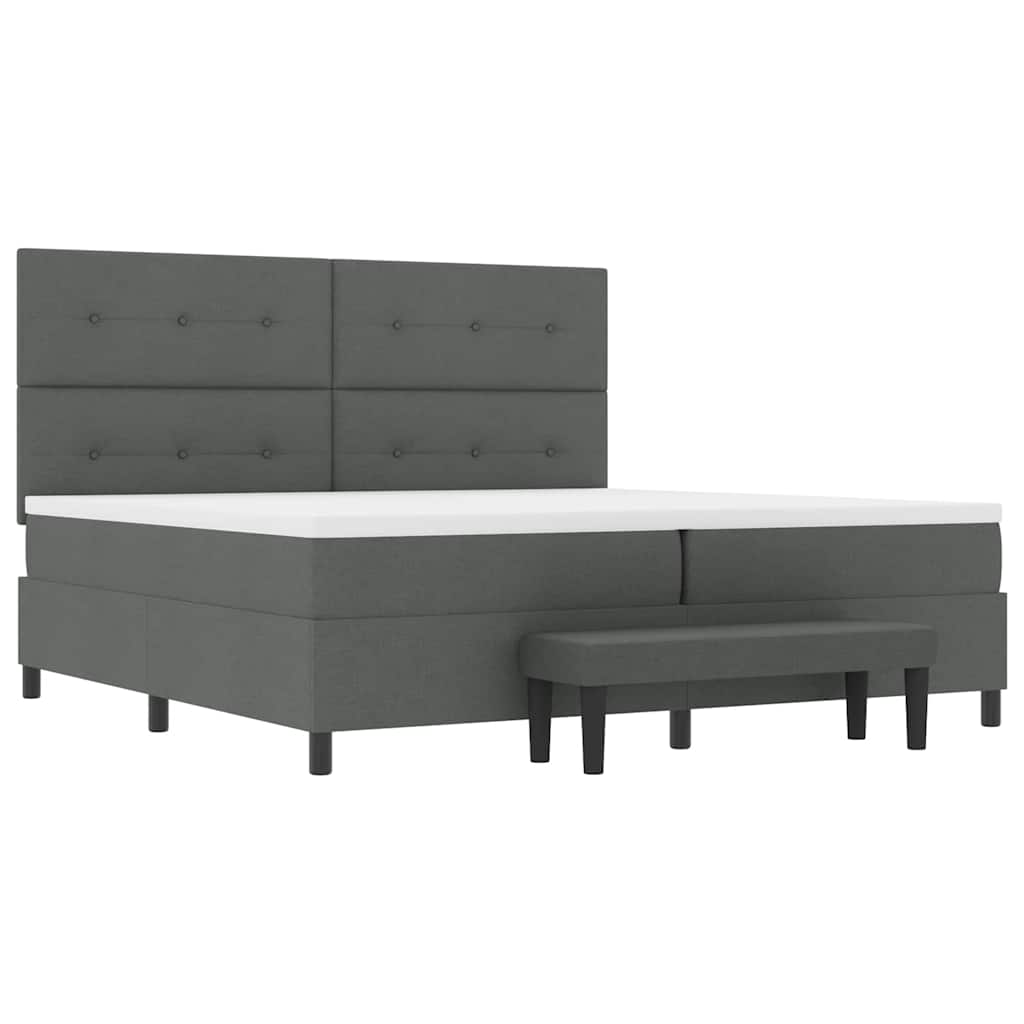Letto a molle con materasso Grigio scuro 200 x 200 cm - homemem39
