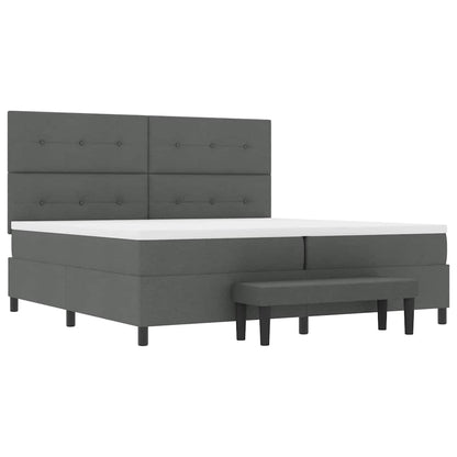 Letto a molle con materasso Grigio scuro 200 x 200 cm - homemem39