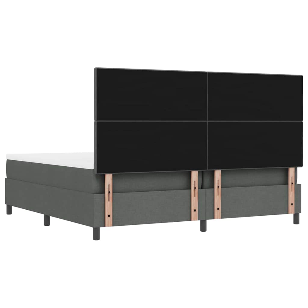 Letto a molle con materasso Grigio scuro 200 x 200 cm - homemem39