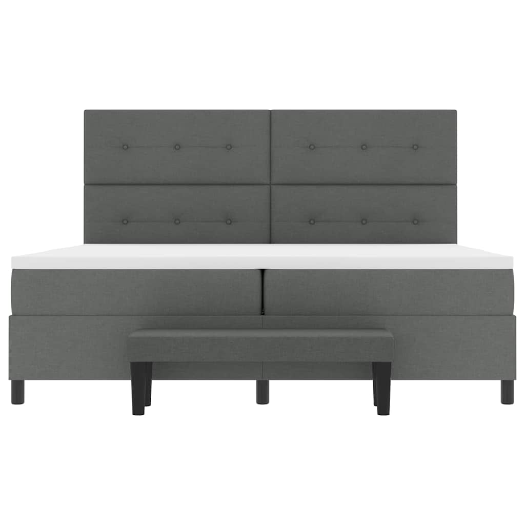 Letto a molle con materasso Grigio scuro 200 x 200 cm - homemem39