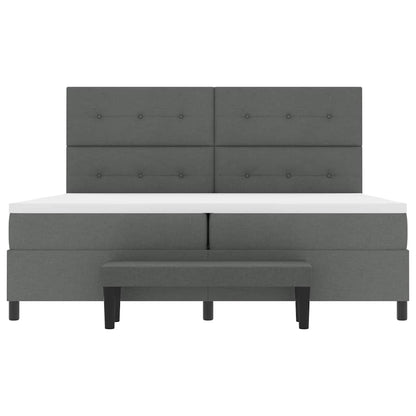 Letto a molle con materasso Grigio scuro 200 x 200 cm - homemem39