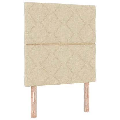 Letto a molle con testiera Crema 80 x 200 cm Tessuto | homemem39