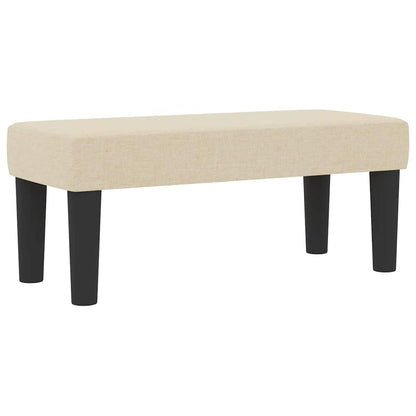 Letto a molle con materasso Crema 100 x 200 cm Tessuto