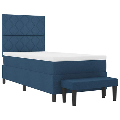 Letto a molle Blu 100 x 200 cm Tessuto & Legno multistrato - homemem39