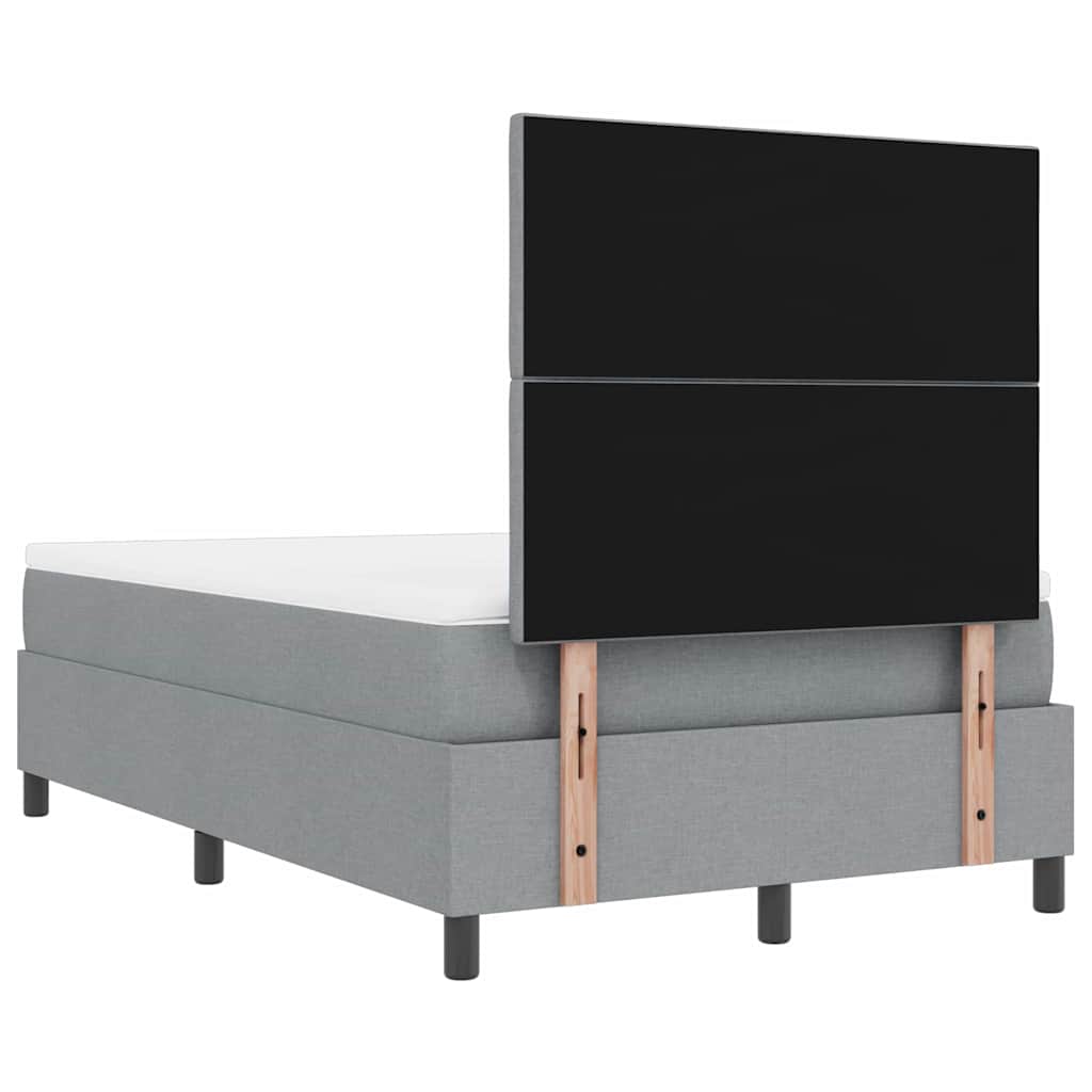 Letto a molle con testiera Grigio chiaro 120 x 190 cm Tessuto | homemem39