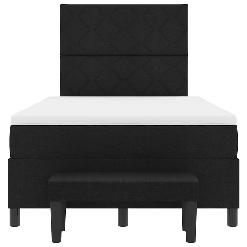 Letto a molle Nero 120 x 190 cm Tessuto & Legno multistrato - homemem39